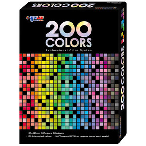 종이나라 200색 색상표 (130×180mm / 200색 200매 / 120g/㎡)