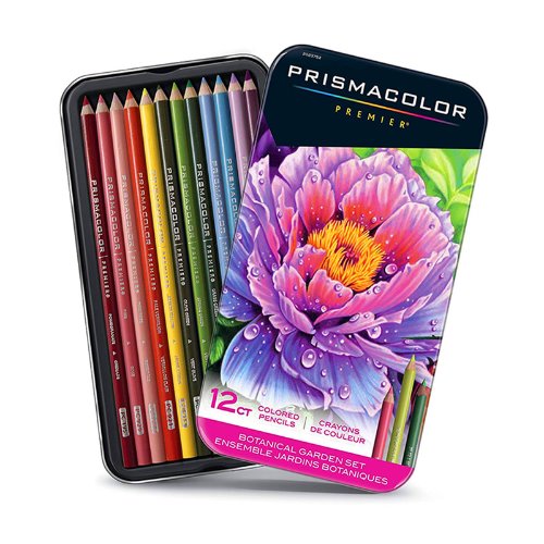 프리즈마 한정판 유성색연필 12색 보타니컬 가든 꽃색감